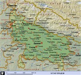 Уттар-Прадеш (географическая карта)