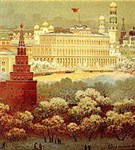 Федоскинская миниатюра («Кремль зимой»)