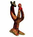 Филимоновская игрушка («Медведь с зеркалом»)