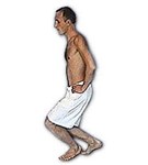 Ходьба на полусогнутых ногах