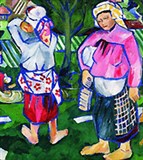 Гончарова Наталия Сергеевна (Мытье холста)