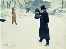 Дуэль Онегина и Ленского (И.Е. Репин)