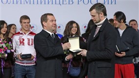 Зимние Олимпийские игры в Сочи (Д. Медведев и А. Третьяков)