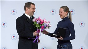 Зимние Олимпийские игры в Сочи (Д. Медведев и О. Граф)