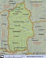 Хмельницкая область (географическая карта)