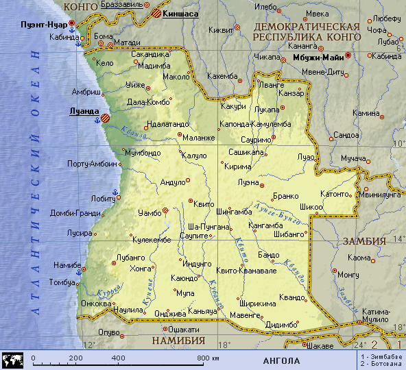 Карта портов африки