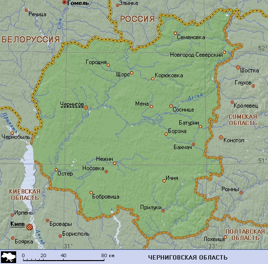 Карта черниговский