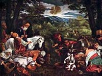 БАССАНО Якопо (Моисей иссекает воду)