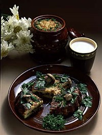 Бабка картофельная, фаршированная грибами