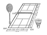 Бадминтон (размеры корта)