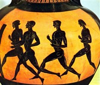 Бег (панафинейская амфора)