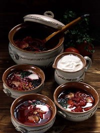 Борщ на грибном бульоне