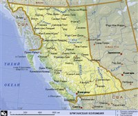 Британская Колумбия (географическая карта)