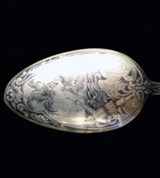 Великоустюжское чернение по серебру (ложка)