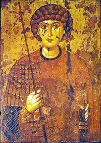 ГЕОРГИЙ Победоносец (икона новгородской школы)