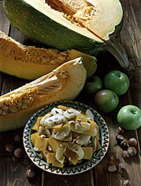 Гарбуз тушеный с яблоками