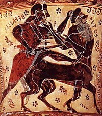 Геракл (фрагмент росписи амфоры)