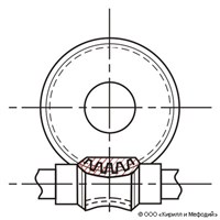 Глобоидная передача (схема)