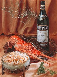 Гребешки и лангусты в вермуте