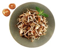 Грибы с проростками фасоли