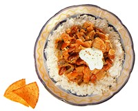 Грибы с фасолью и чилли