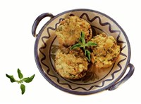 Грибы фаршированные анчоусами