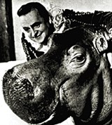 Дуровы (В. Г. Дуров с дрессированным бегемотом)