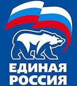 Единая РОССИЯ (эмблема на синем фоне)