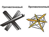 Противотанковый еж нарисовать