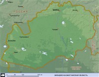 ЗАПАДНО-КАЗАХСТАНСКАЯ ОБЛАСТЬ (географическая карта)