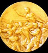 Игры XVI олимпиады (реверс медали) [спорт]