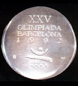Игры XXV олимпиады (аверс памятной медали) [спорт]