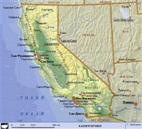 КАЛИФОРНИЯ (географическая карта)