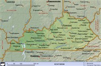 КЕНТУККИ (географическая карта)
