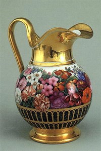 КЕРАМИКА (Кувшин с живописью цветов)