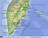 Камчатская область (географическая карта)