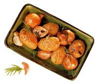 Картофель печеный с чесноком