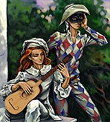 Комедия дель арте (Коломбина и Арлекин)