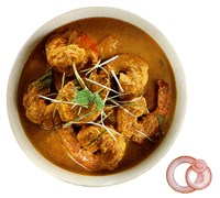 Креветки под кокосовым соусом