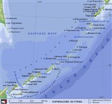 Курильские острова (географическая карта)