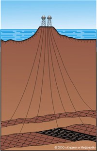 Кустовое бурение (схема)
