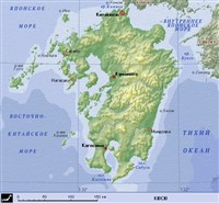 Кюсю (географическая карта)