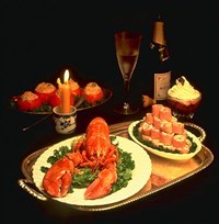 Лангусты с шампанским