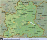 Липецкая область (географическая карта)