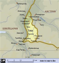 Лихтенштейн (географическая карта)