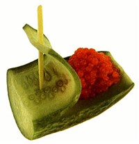 Лодочки из огурца