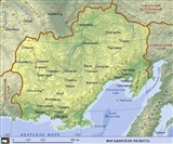 Магаданская область (географическая карта)