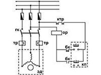 Магнитный пускатель (нереверсивный, схема)