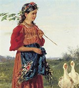 Маковский Владимир Егорович (Девочка с гусями)