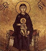 Мария (мозаика монастыря Осиос Лукас)